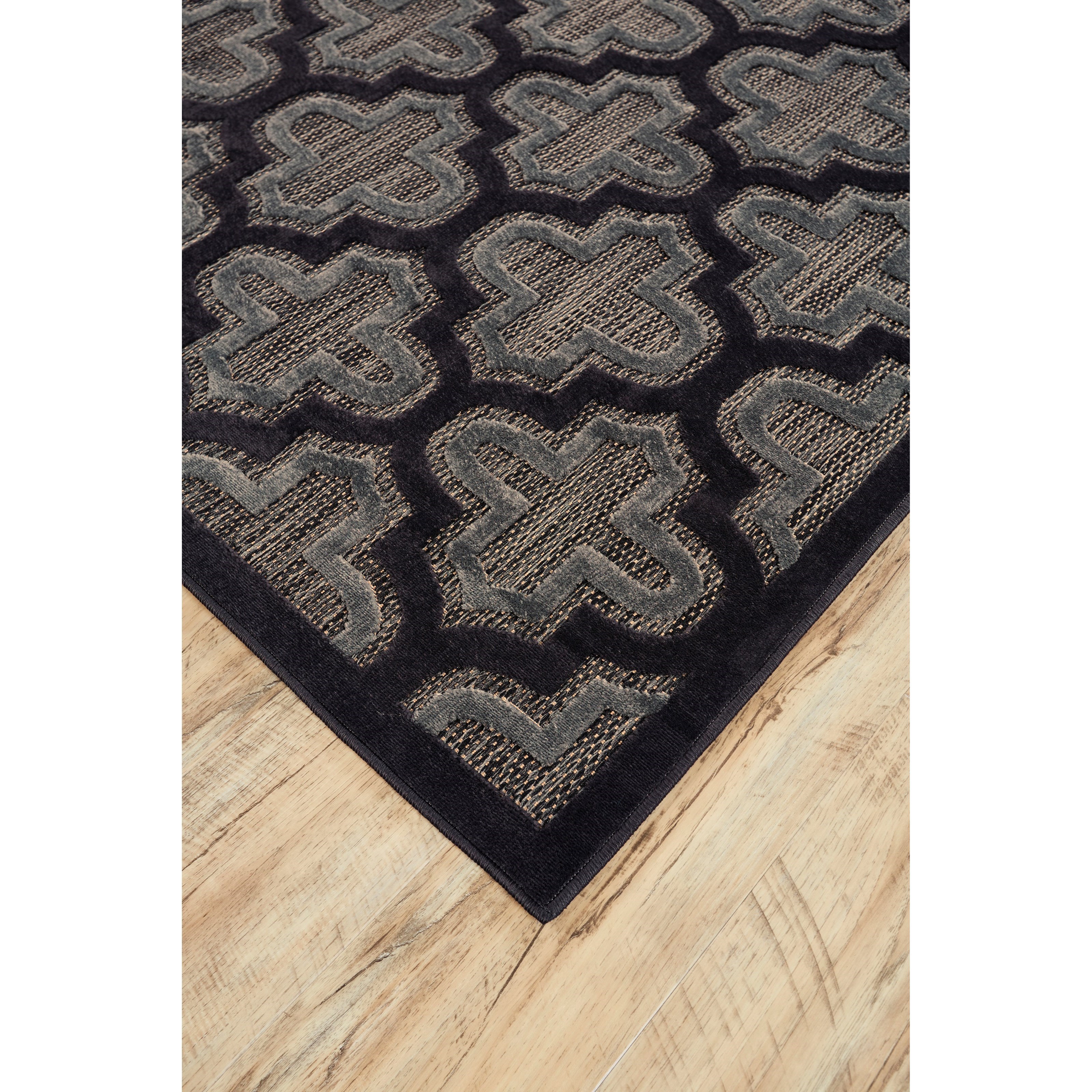 Black/Charcoal 2'-1" X 4' Area Rug